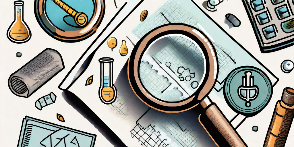 A pocket-sized guidebook with a magnifying glass focusing on a section depicting various insurance-related icons like a stethoscope
